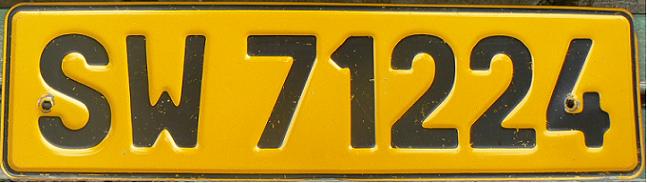 Old normal series, pre-independence era (1968 /yellow 1976/ - 1990), SW = Windhoek, see also South Africa