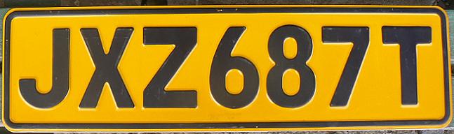 Transvaal, old normal series (1978 - 1996), JXZ = serial, centrally issued, in 1984, T = Transvaal