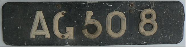 Former normal series (prior to 2000), AG = original code used till 1987 for private vehicles