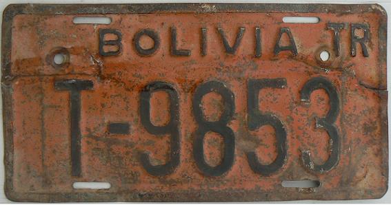 Old series (1970s - 1983), TR = Tarija, T = taxi (black on orange)