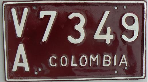 Old normal series (1973 - 1990), VA = Cali (Valle del Cauca department), public vehicles