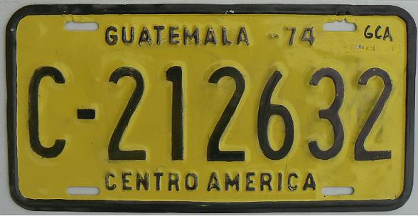 Old normal series (1970 - 1978, black on yellow 1974 - 1978), C = commercial vehicles, 1974 issue
