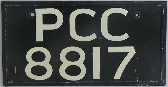 Current normal series (1972 up), P = private vehicles, CC 1 - CC 9999 issued in 1985-1989