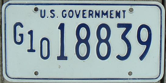 Federal government, former series (1980s - 1992), G10 (motor pool code) = cars, medium
