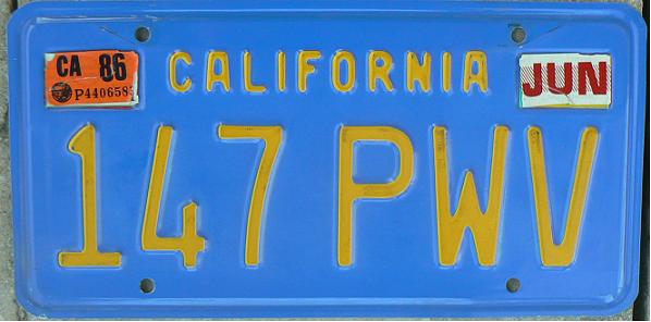 Former series (1970 - 1986), six characters prior to 1980, PWV issued in mid-70s