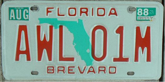 Old normal series (1986 - 1990), Brevard county (Titusville)