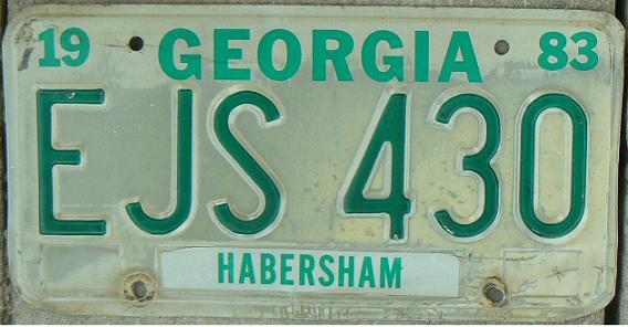 Old normal series (1983 - 1990), EJ = forrest products truck, Habersham county (Clarkesville)