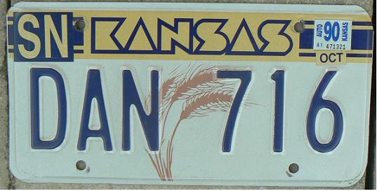 Old normal series (1988 - 1994), SN = Shawnee county (Topeka)