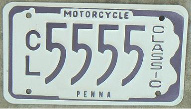 Series for classic motorcycles, probably sample plate issued before 1999, CL = CLASSIC = exhibition vehicle 10 years or older