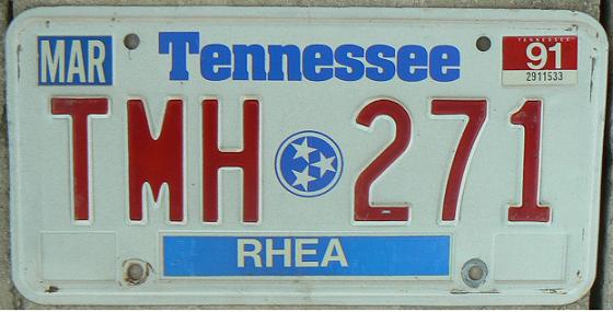 Old normal series (1988 - 1993), Rhea county (Dayton)