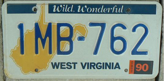 Old normal series (1982 - 1994), standard passenger car plate, 1 = January (month of issue)