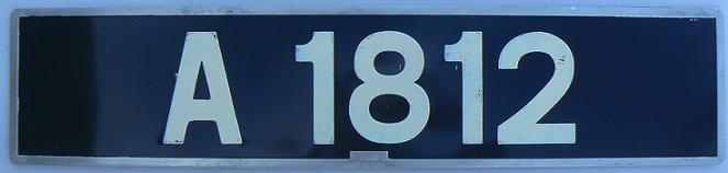 Former normal series (1912 - 2007), A = general series for private and commercial vehicles