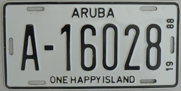 Old normal series (1987 - 2003), 1988 issue (black on white), A = private vehicle