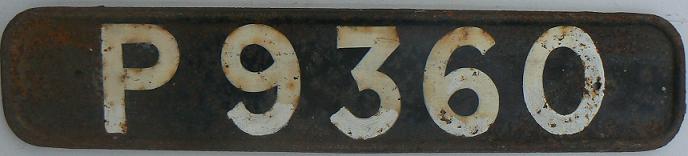Old series (1946 - 1975), P = private vehicle