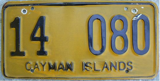 Current normal series (1974 up), black on yellow = private cars, 14 nnn block issued in 1980s