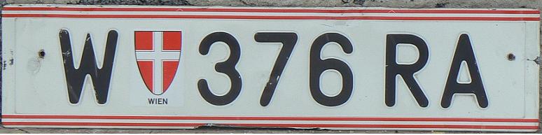 Current / former normal series (1990 - 2002), W = Wien (Vienna)