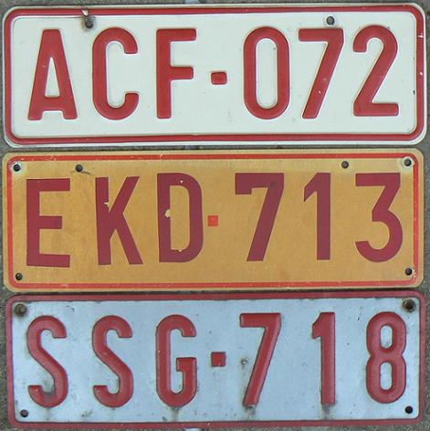 Former normal series (1973 - 2010), front plate obtained by the owner