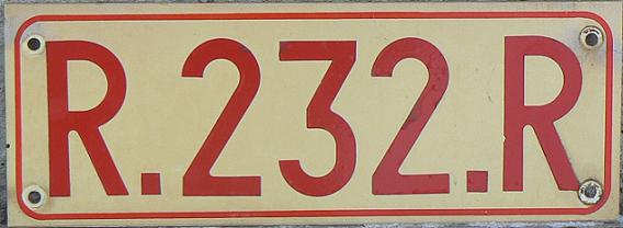 Former normal series (1953 - 1973), front plate obtained by the owner, issued in 1971-73, 10th (final) arrangement of characters