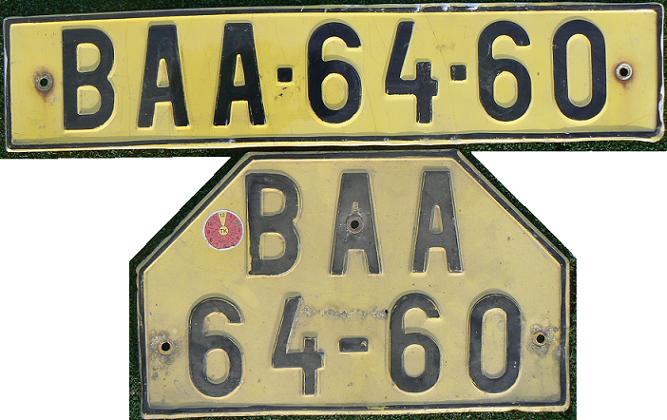 Former series (1960 - 1994), 1953 design, BA = Bratislava town (Slovakia)