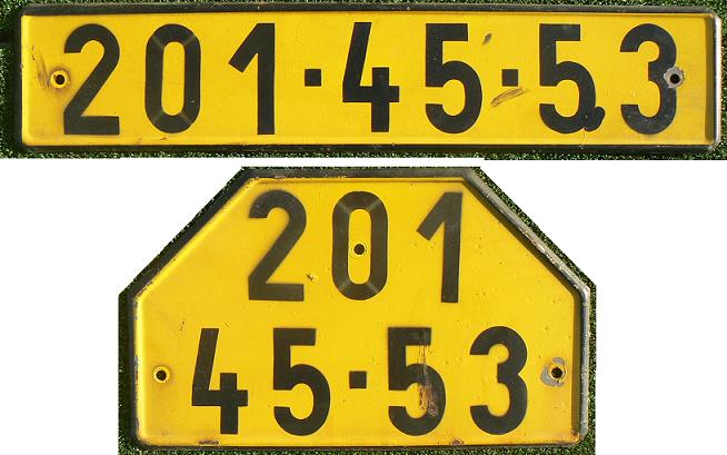 Former army series (1978? - 1994), this series continues in the Czech Republic but in slightly different design (pressed, reflective)