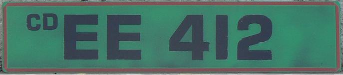 Current diplomatic series (1974 -), CD = Diplomatic Corps, within normal series sequence