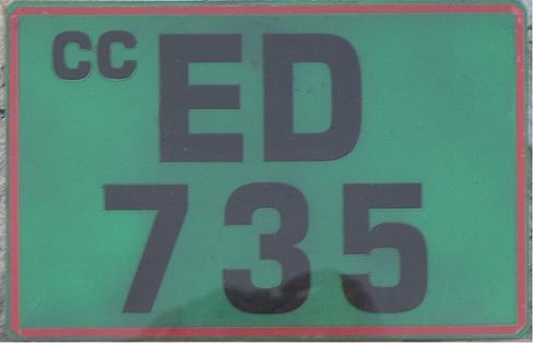 Current diplomatic series (1974 -), rear plate, CC = Consular Corps, within normal series sequence