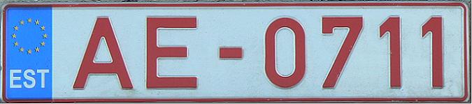 Current transit series (1994/2004 - ), thin aluminium sheet, Euroband generally introduced in 2004, AE-0nnn issued in 2004