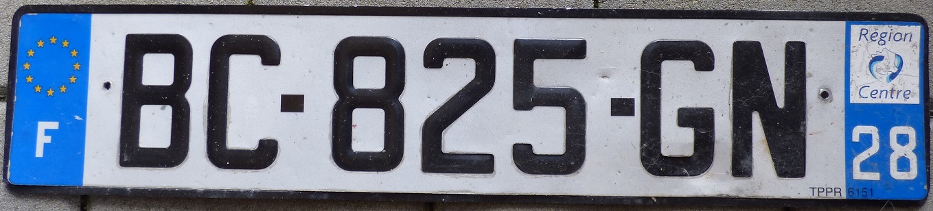 28 = Eure-et-Loir (Chartres), Centre, BC issued in 2010