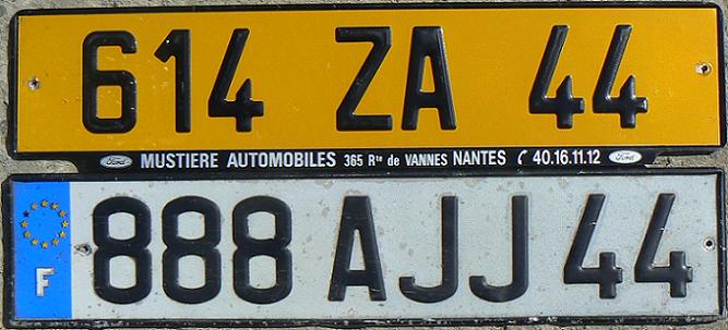 44 = Loire-Atlantique (Nantes), Pays de la Loire, 1996 (ZA), 2000 (AJJ)