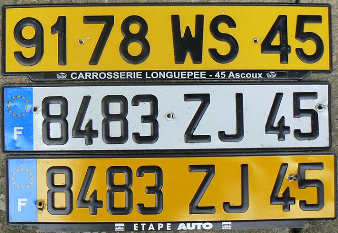 45 = Loiret (Orléans), Centre - Val de Loire, 1999 (WS), 2007 (ZJ)