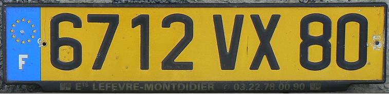 80 = Somme (Amiens), Picardie, 2001
