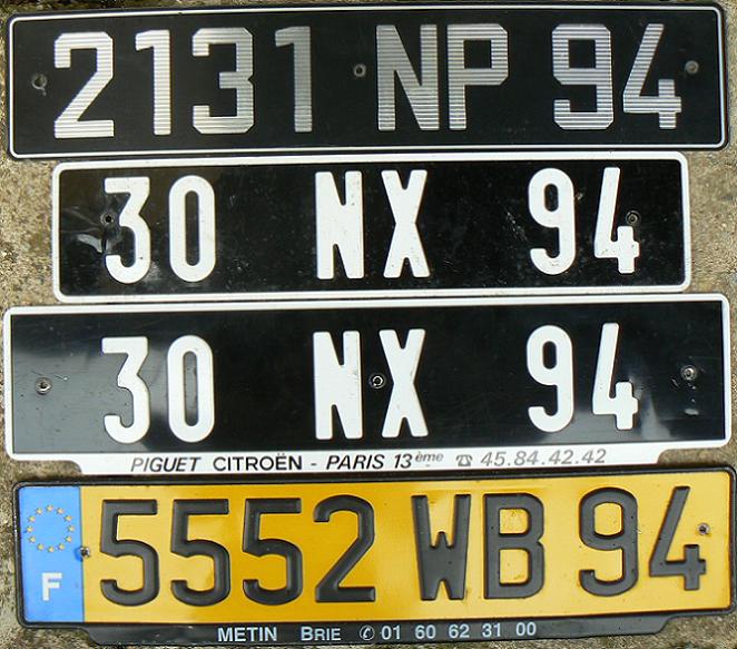 94 = Val-de-Marne (Créteil), Île-de-France, 1992 (NP, NX), 2003 (WB)