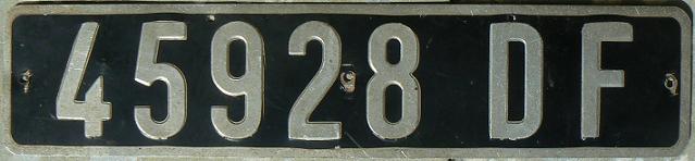 Old official series (1959-1991), administration vehicle, DF issued in 1979