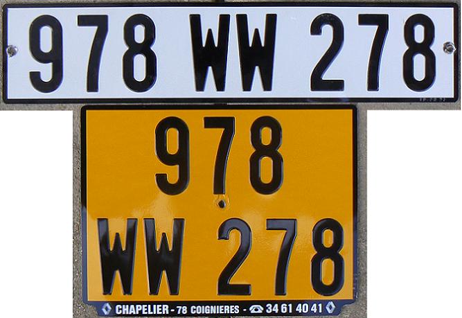 Old export series (1958 - 2002), WW2 = export, 78 = Yvelines (Versailles)