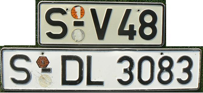 Former normal series (1956 - 1994), S = Stuttgart (short and normal)