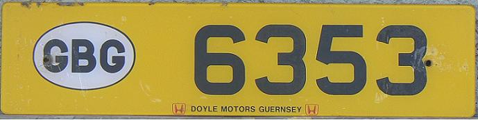 Current normal series (1908 - ), 6353 originates from the late 1940s, this plate was reissued on payment of a fee