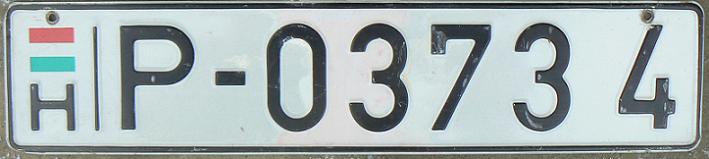 Former temporary series (ca. 1992 - ca.1998), P = provisional or trade plate (used also by dealers), 4 (last digit) = 1994
