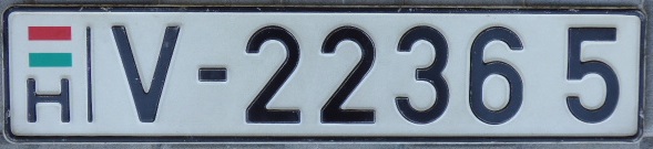 Former temporary series (1998 - ), V = temporarily imported vehicle