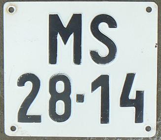 Old normal series (1958 - 1990), MS = motorcycle over 125 cc (1975-90)