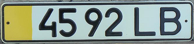 Old temporary series (1991 - 1993), LB = temporary registration