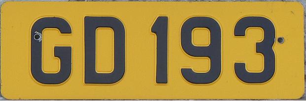 Former normal series (1978 - 2003), prior to 1988 identical plates both in front and rear 
