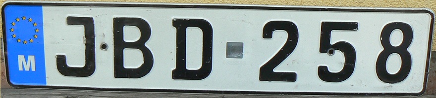 Current normal series (1995 - ), J = issued in October, the following letters and numbers are serial