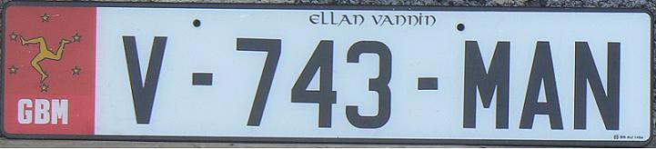Current normal series (1994 - ), rear plate (black on yellow), registration format 1979-83, this registration originally issued in July/August 1982