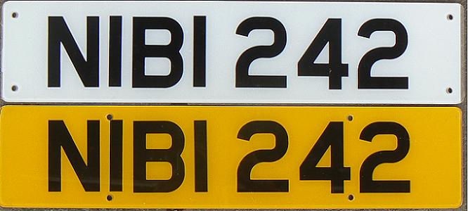 Current normal series (1966/74 - ), IB (2nd and 3rd letter) = Armagh, example of an illegal spacing (correct spacing is NIB 1242)
