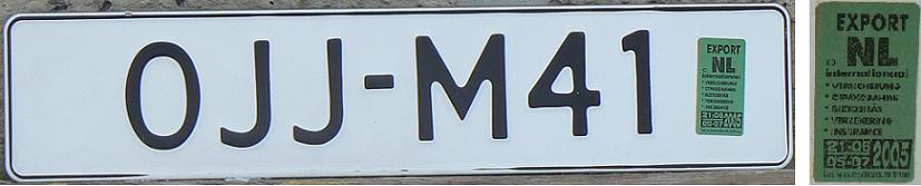 Former export series (1994 - 2014), the registration has a hidden meaning to indicate the date of issue and a four digit serial, in this case issued on 21 June 1995, serial 0410