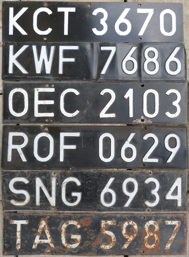 Former normal series (1976 - 2000), KC = Katowice, KW = Kraków, OE = Opole, RO = Radom, SN = Skierniewice, TA = Tarnów