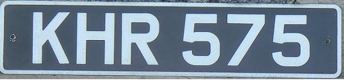 Former normal series (1932 - 1953/64), HR = Wiltshire (1919-74), original 1953 registration