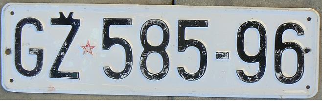 Final normal series (1961 - 1991-98), GŽ = Goražde, BOSNIA AND HERZEGOVINA 