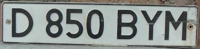 Former series (1994 - 2012), D = Aqtöbe city or Province, three letters = private - the first two of which are serial and the third was initially M, then N, O or P .