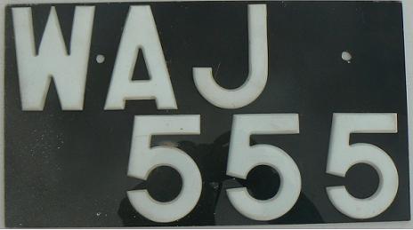 Current normal series, W = Federal Territory (Kuala Lumpur), W introduced in 1974